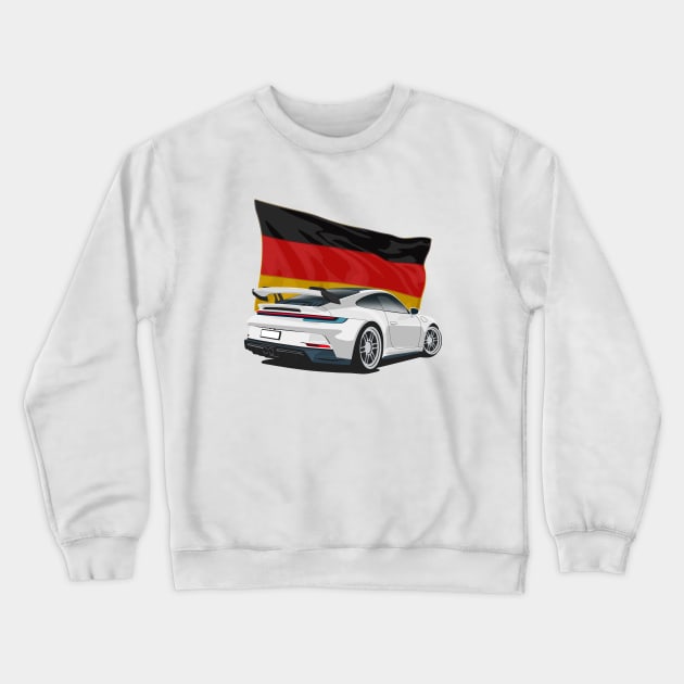 Porsche 911 gt3 German Flag Crewneck Sweatshirt by Rebellion Store